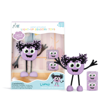 Slime si Jucarii Senzoriale - Jucarie senzoriala luminoasa Lumi - Glo Pal, mov - Glo Pals - BazaRapid.ro