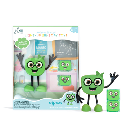 Slime si Jucarii Senzoriale - Jucarie senzoriala luminoasa Pippa - Glo Pal, verde - Glo Pals - BazaRapid.ro