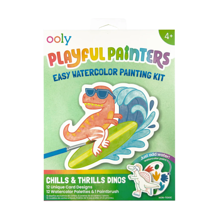 Kit acuarela - Usor de pictat - Dinozauri, Playful Painters - Ooly - BazaRapid.ro