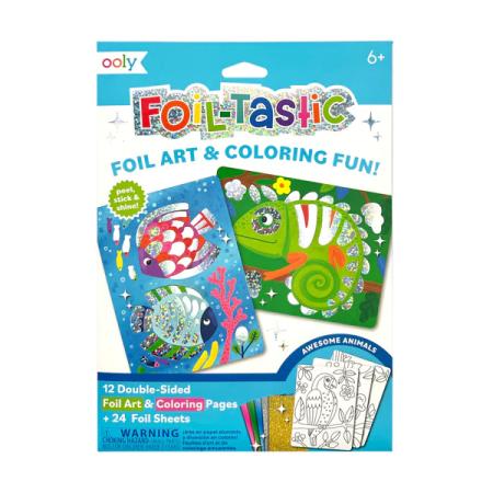 RECHIZITE CREATIVE - Kit Arta cu folie Foil-tastic - Awesome Animals - Ooly - BazaRapid.ro