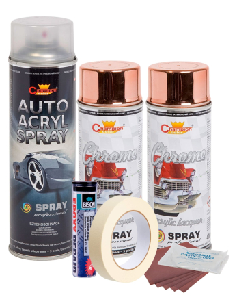 Kit Reconditionare Jante - Kit complet reparatie si vopsire jante culoare Cupru Metalic, V2