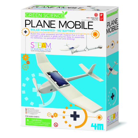 STEM educativ - Kit constructie Avion Mobil, Stiinta Verde - Green Science - 4M - BazaRapid.ro