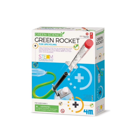 STEM educativ - Kit constructie Racheta ecologica, Stiinta Verde - Green Science - 4M - BazaRapid.ro