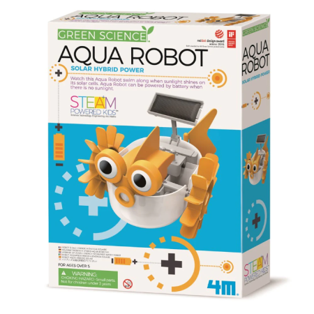 STEM educativ - Kit constructie robot ecologic acvatic, Stiinta Verde - Green Science - 4M - BazaRapid.ro