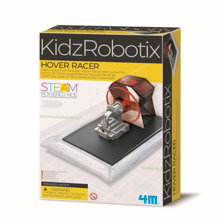 STEM educativ - Kit constructie robot - Hover Racer, Kidz Robotix - 4M - BazaRapid.ro