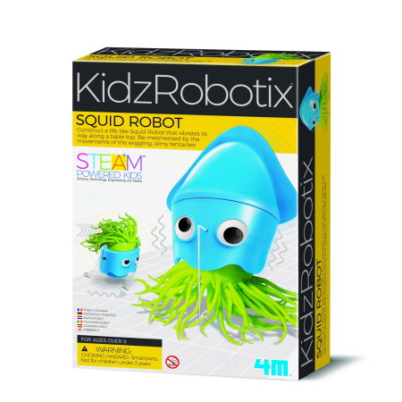 STEM educativ - Kit constructie robot - Squid Robot, Kidz Robotix - 4M - BazaRapid.ro