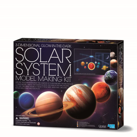 STEM educativ - Kit Constructie Sistemul Solar 3D, straluceste in intuneric - 4M - BazaRapid.ro