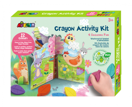 Arts Crafts - Kit de activitati cu creioane colorate - Distractie in 4 anotimpuri - Avenir - BazaRapid.ro
