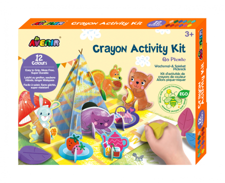 Arts Crafts - Kit de activitati cu creioane colorate - La picnic - Avenir - BazaRapid.ro