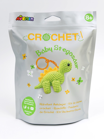 Arts Crafts - Kit de crosetat pentru copii - Baby Stegosaur - Avenir - BazaRapid.ro