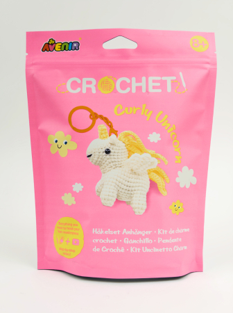 Arts Crafts - Kit de crosetat pentru copii - Curly Unicorn - Avenir - BazaRapid.ro