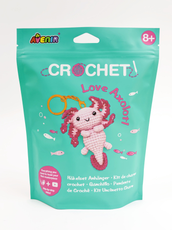 Arts Crafts - Kit de crosetat pentru copii - Love Axolotl - Avenir - BazaRapid.ro