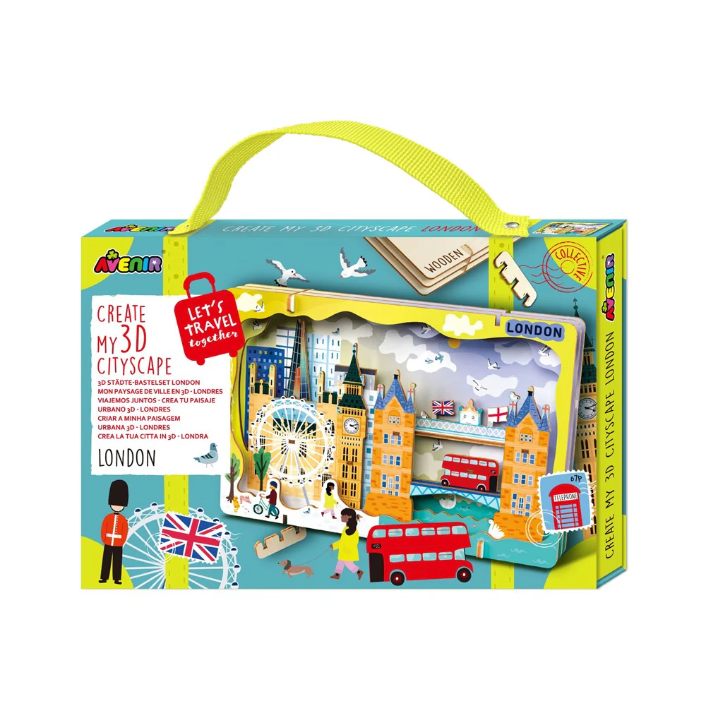Kit DIY - Creaza Peisaj Urban 3D din lemn - Londra - Avenir - BazaRapid.ro