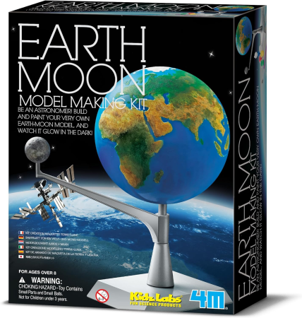 STEM educativ - Kit E tiintific , Model Pamant-Luna KidzLabs - 4M - BazaRapid.ro