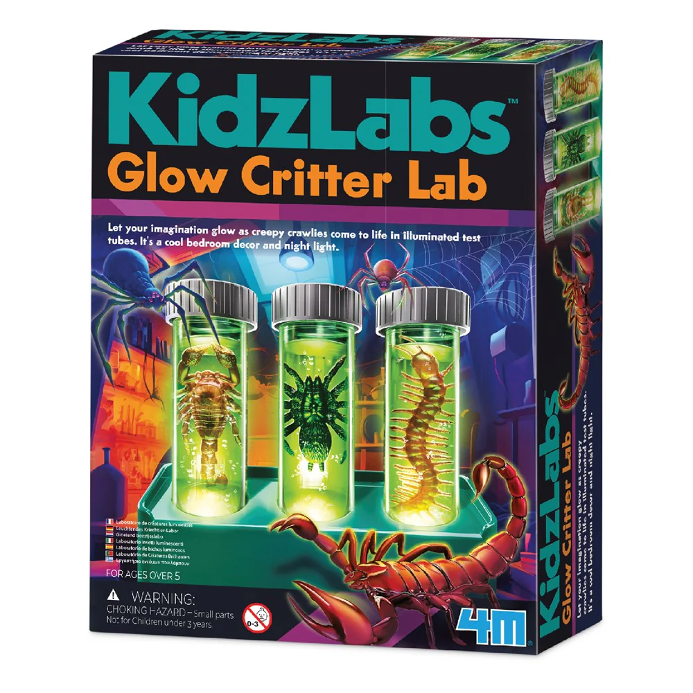 STEM educativ - Kit Laborator creaturi fluorescente - KidsLabs - 4M - BazaRapid.ro