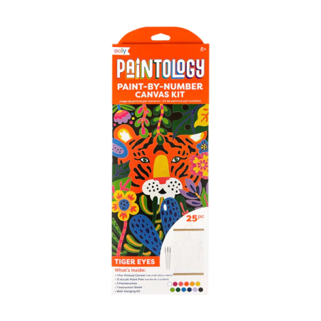 RECHIZITE CREATIVE - Kit panza canvas - Picteaza pe numere - Tiger Eyes - Ooly - BazaRapid.ro