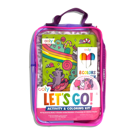 RECHIZITE CREATIVE - Kit portabil de activitati si colorat - Unicorni - Let s Go! Unicorn Candy Town - Ooly - BazaRapid.ro