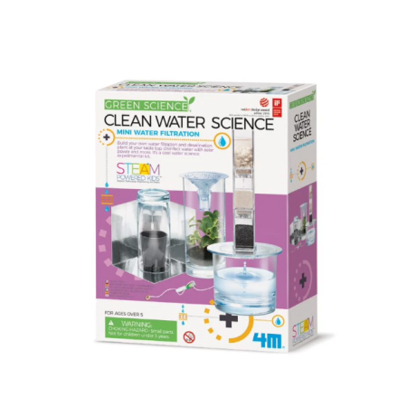 STEM educativ - Kit stiintific Apa curata, Stiinta Verde - Green Science - 4M - BazaRapid.ro