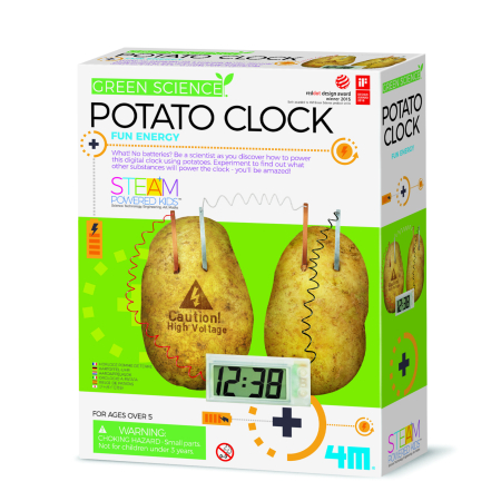 STEM educativ - Kit stiintific - Ceas din cartof, Stiinta Verde - Green Science - 4M - BazaRapid.ro