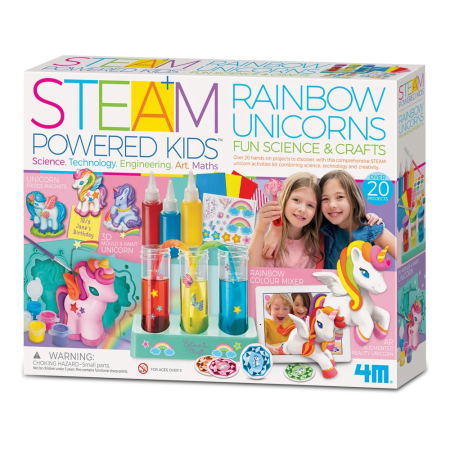 STEM educativ - Kit stiintific - Curcubee si Unicorni, STEAM Kids - 4M - BazaRapid.ro