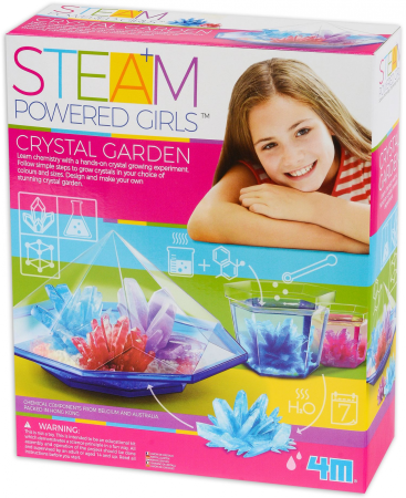 STEM educativ - Kit stiintific - Gradina cu Cristale, STEAM Kids - 4M - BazaRapid.ro