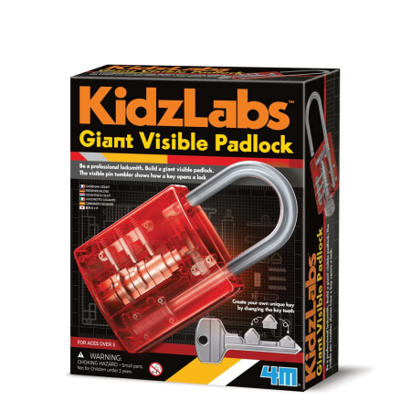 STEM educativ - Lacat gigant translucid KidzLabs - 4M - BazaRapid.ro