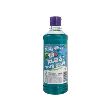 Slime si Jucarii Senzoriale - Lipici PVA pentru slime - turcoaz parfumat, aroma de pepene, 500 ml - Tuban - BazaRapid.ro