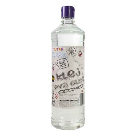 Slime si Jucarii Senzoriale - Lipici PVA transparent pentru slime, 1 L - Tuban - BazaRapid.ro