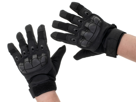 Accesorii Moto - Manusi Tactice cu elemente de protectie, marime XL, cu destinatie Moto, ATV, SSV, QUAD, culoare Neagra