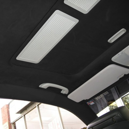 Accesorii Autoturisme - Material pentru reconditionare plafon auto, material textil cu spate buretat, culoare Neagra, dimensiune 2m x 1,50m