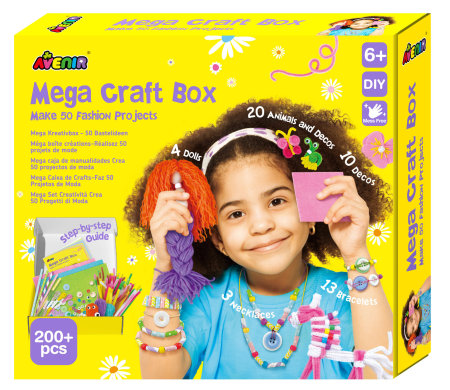 Arts Crafts - Mega Kit de Creatie , Realizeaza 50 de Proiecte Fashion Unice - Avenir - BazaRapid.ro