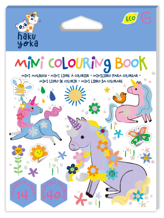 Arts Crafts - Mini Carte de Colorat Hakuyoka - Unicorni - Avenir - BazaRapid.ro