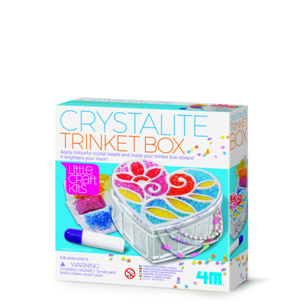 STEM educativ - Mini set creativ - Cutiuta cu margele, LittleCraft - 4M - BazaRapid.ro