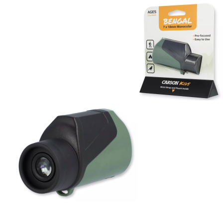 JUCARII - Monocular pentru copii 7x18 mm, cu focalizare fixa, Bengal - Carson - BazaRapid.ro