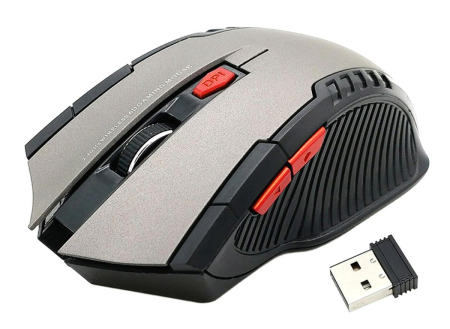 Birotica si Papetarie - Mouse Optic Gaming Wireless, 1600 DPI, culoare Silver