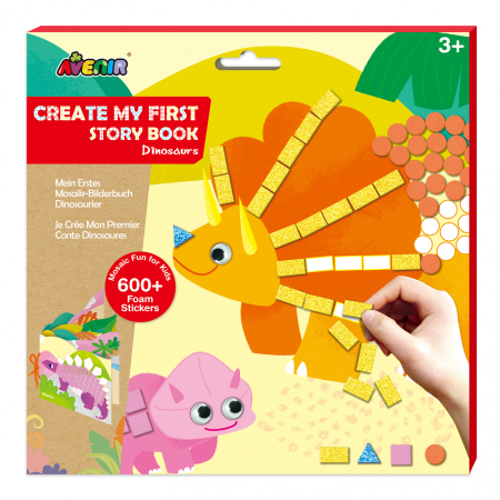 Arts Crafts - Mozaic Prima mea carte de povesti - Dinozauri - Avenir - BazaRapid.ro