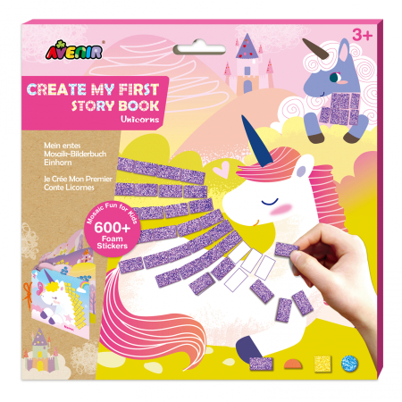 Arts Crafts - Mozaic Prima mea carte de povesti - Unicorni - Avenir - BazaRapid.ro