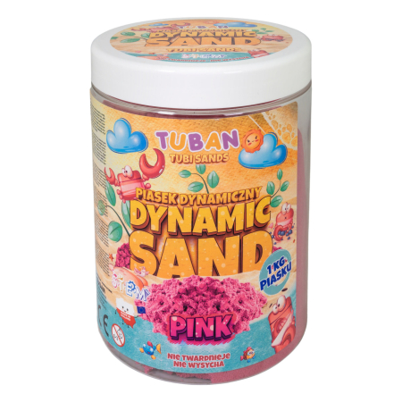 Slime si Jucarii Senzoriale - Nisip senzorial modelabil - roz, 1 kg - Tuban - BazaRapid.ro