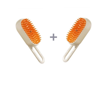 Pachete Promotionale - Pachet 1+1 Perie cu Abur pentru Animale de Companie, Indeparteaza Parul, Curatare,Maseaza , Maner Rotativ 360