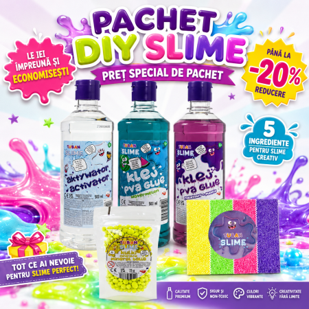 Slime si Jucarii Senzoriale - Pachet Slime DIY - Summer Fury - Tuban - BazaRapid.ro