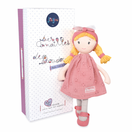 Jucarii Bebelusi si Plus - Papusa Suzete, 36 cm, material textil, roz - Jolijou - BazaRapid.ro