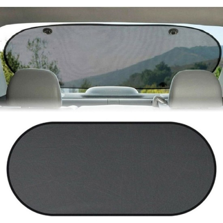 Accesorii Autoturisme - Parasolar Luneta Auto, 100 x 50 cm, culoare Neagra, prindere cu ventuze