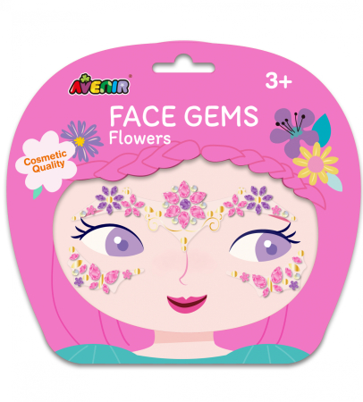 Arts Crafts - Pietre stralucitoare pentru fata - Flori - Avenir - BazaRapid.ro