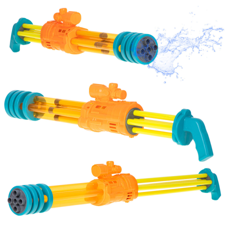Accesorii Piscina, Plaja, Litoral - Lansator cu apa pentru copii cu 5 pistoane, dimensiune 56 cm
