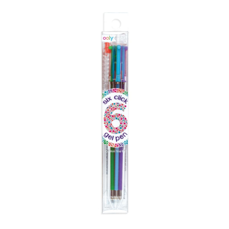 RECHIZITE CREATIVE - Pix cu gel multicolor cu 6 culori si mecanism retractabil - Ooly - BazaRapid.ro