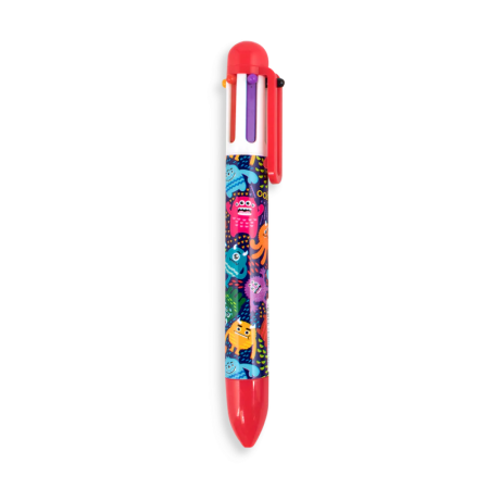 RECHIZITE CREATIVE - Pix multicolor cu 6 culori si mecanism retractabil Monstruleti - Ooly - BazaRapid.ro