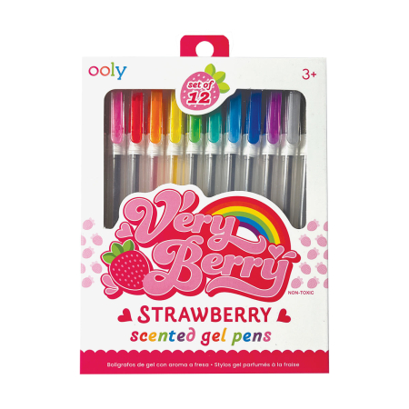 RECHIZITE CREATIVE - Pixuri cu gel parfumate Very Berry - Set de 12 - Ooly - BazaRapid.ro