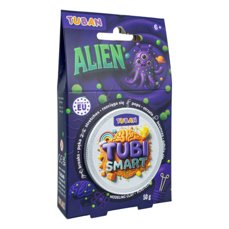 Slime si Jucarii Senzoriale - Plastilina creativa inteligenta TUBI SMART - Alien, 50 g - Tuban - BazaRapid.ro
