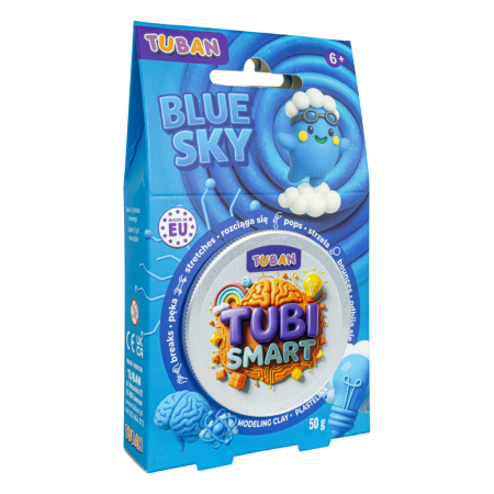 Slime si Jucarii Senzoriale - Plastilina creativa inteligenta TUBI SMART - Blue Sky, 50 g - Tuban - BazaRapid.ro