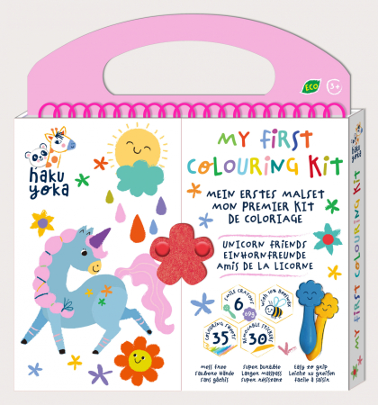 Arts Crafts - Primul meu kit de desenat - Prietenii Unicorni, Haku Yoka, portabil - Avenir - BazaRapid.ro